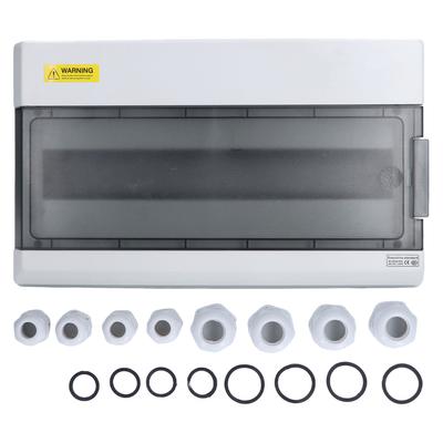 Распределительная защитная коробка 18-канальная DIN-рейка наружная IP66 водонепроницаемый прозрачный корпус соединения