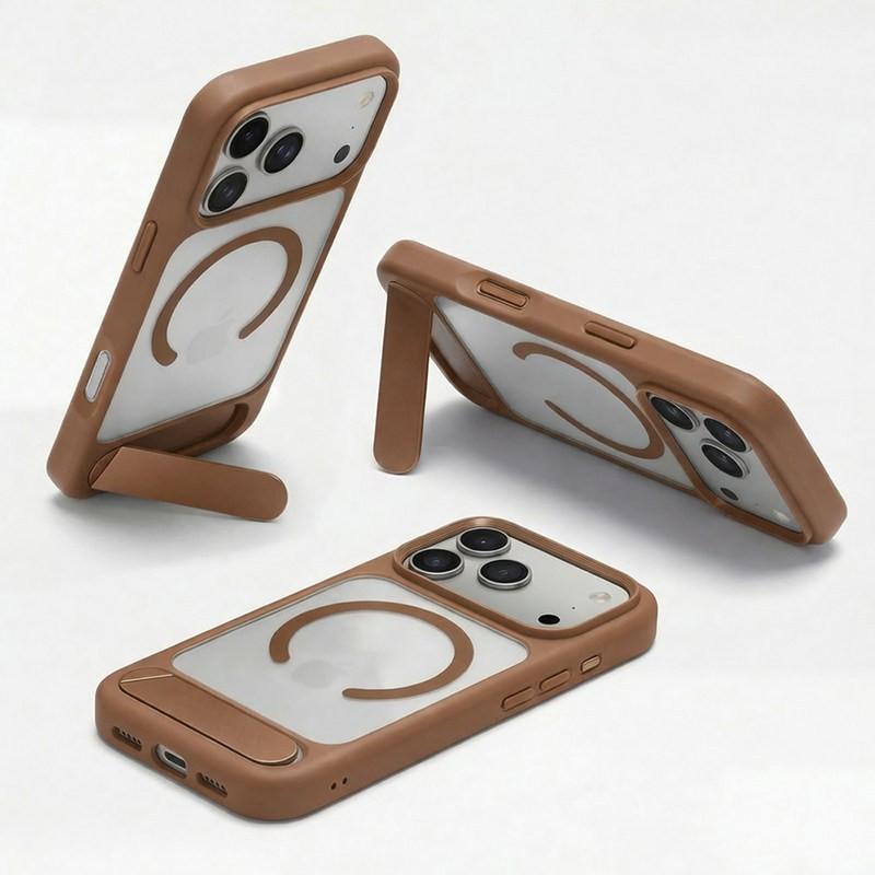 IPhone 18 Pro Max Case Matte Skin-Feel Magnetic Foldable Stand Shockproof Protector
