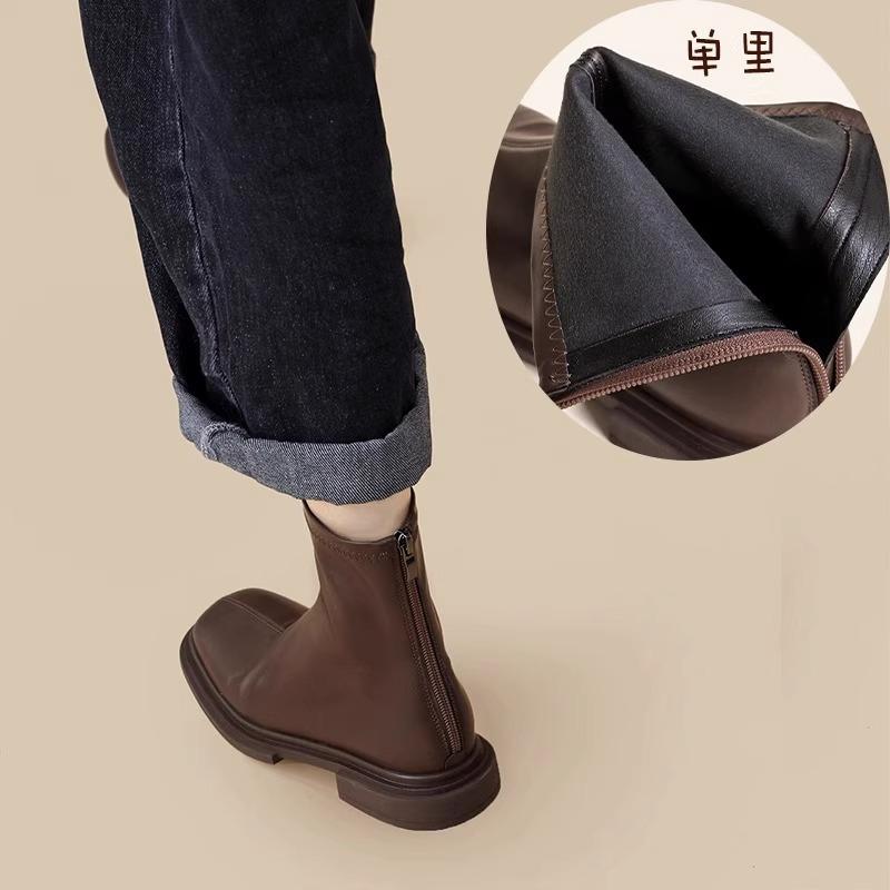 Модные женские осенние ботильоны, водонепроницаемая обувь на платформе, женский тренд 2025, обувь из мягкой кожи, ботинки на толстом каблуке в британском стиле