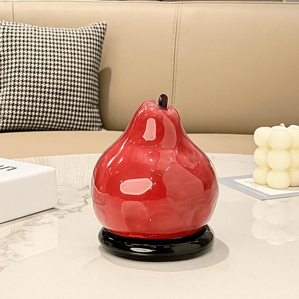 Ceramic Fruit Toothpick Dispenser Pear Shape Toothpick Container for Home