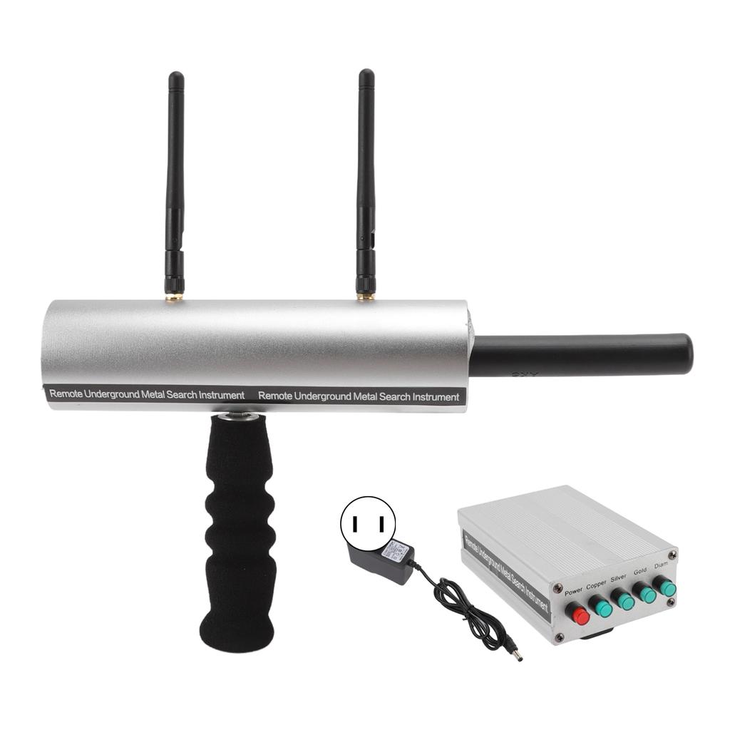 Metal Detector Aluminum Silver 20m Depth 1000m Scope 2 Antennas Rechargeable Detector for Gold