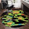 1pc Teenage Mutant Ninja Turtles Design Printed Area Round Carpet for Bedroom Living Room Home Decor Rugs Mat Non Slip Mat Rug for Bedside