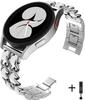 YurKem 20 мм 22 мм ремешок для Samsung Galaxy Watch 4 3 5 pro 45 мм active 2 Gear s3 роскошный кожаный + металлический браслет Huawei watch GT/2/3 ремешок