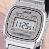 Casio Women's Retro Free Buckle Metal Digital Watch + Battery Exchange Ticket Package