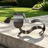 Подарок любителю такс, деревенская металлическая садовая статуэтка, 3D-скульптура, погодоустойчивая, уникальный подарок на день рождения, декор для патио, газона, двора, крыльца, стола, Подарки