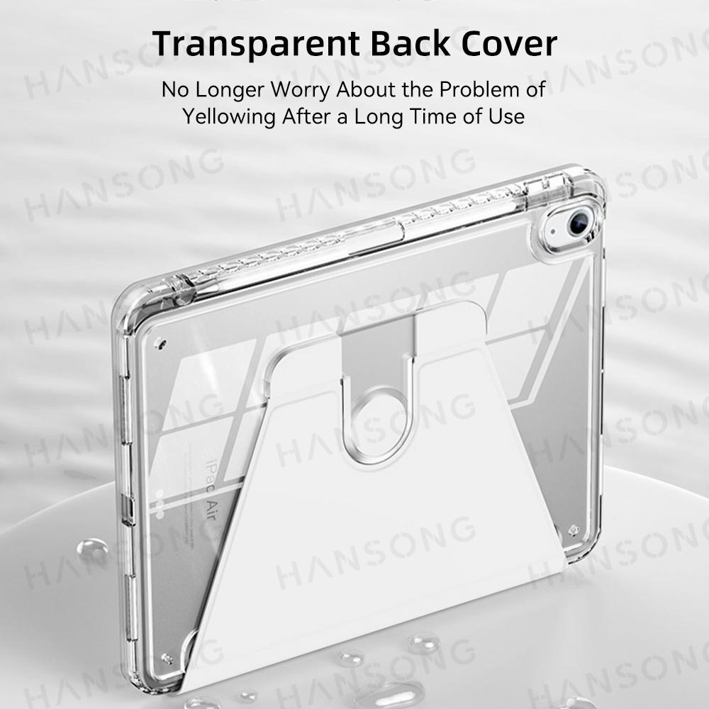 Clear Leather Case for IPad Case for IPad Air 5 4 10.9 10th Pro 12.9 4th 5th 6th 11 2nd 3rd 4th IPad 10.2 7th 8th 9th 10.5 9.7 360° Rotation Cover