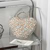 Floral Woman Travel Makeup Bag With Large Capacity And Quilted Design For Home Storage