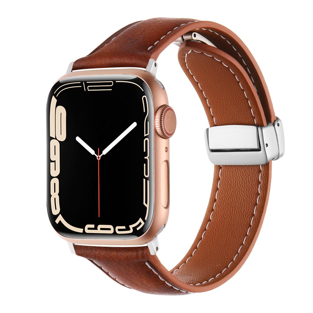 Женский ремешок для часов из натуральной кожи Crazy Horse с магнитной застежкой, для Apple watch 42 мм 44 мм 45 мм 49 мм iWatch S10 46 мм