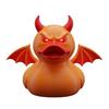 Фигурка Демонической Утки Напечатанная на 3D-принтере Утка-Дьявол с Красными Рогами Крыльями Летучей Мыши Хэллоуин Готическая Коллекционная Статуэтка Настольный Домашний Декор для Подростков Взрослых