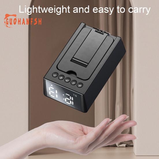 Динамик Bluetooth-совместимый с подставкой для телефона Светодиодный дисплей Будильник HD-совместимый звук Многофункциональный динамик