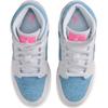 Jordan Air Jordan 1 Abrasion Resistant Breathable Mid top Children's Basketball Shoes Blue Pink Teenagers HQ1999-400