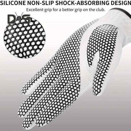 Перчатки для гольфа мужские, для левой руки, нескользящие, быстросохнущие, вентилируемые, износостойкие перчатки для гольфа для любых погодных условий