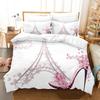 Комплект пододеяльников King Comfortable с цифровой печатью Розовая Любовь Эйфелева башня Роскошный комплект постельного белья 28*28 Включая (Пододеяльник+наволочка