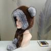 Bear Hat Winter Warm Scarf Hooded Integrated Head Hat Cycling Cold Protection Ear Protection Cute Plush Hat