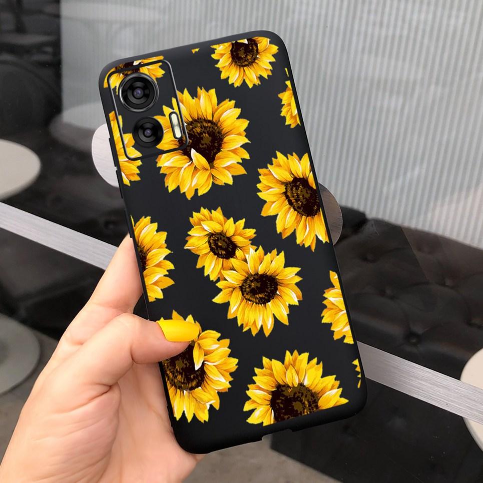 For Moto Edge 30 Neo 30 Lite Bumper Shell Flower Couple Love Heart Printing Phone Case For Motorola Edge30 Neo 30Neo Soft Capas