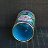 5" Old Chinese Copper Enamel Handmade Flower Exquisite Brush Pots Collect Gift