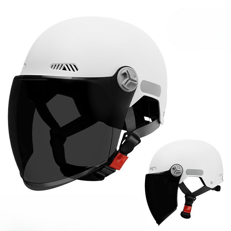 Electric Car Helmet for Women In Summer Sun Protection Half Helmet for Men In Battery Motorcycle Four Seasons Universal Cycling Helmet