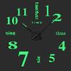 3D DIY Acrylic Luminous Mirror Surface Wall Sticker Clock Living Room Decor
