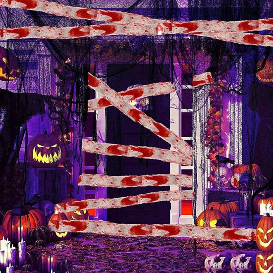 Кровавая повязка Хэллоуин украшение Жуткая марля Страшная искусственная кровавая ткань Место для вечеринки