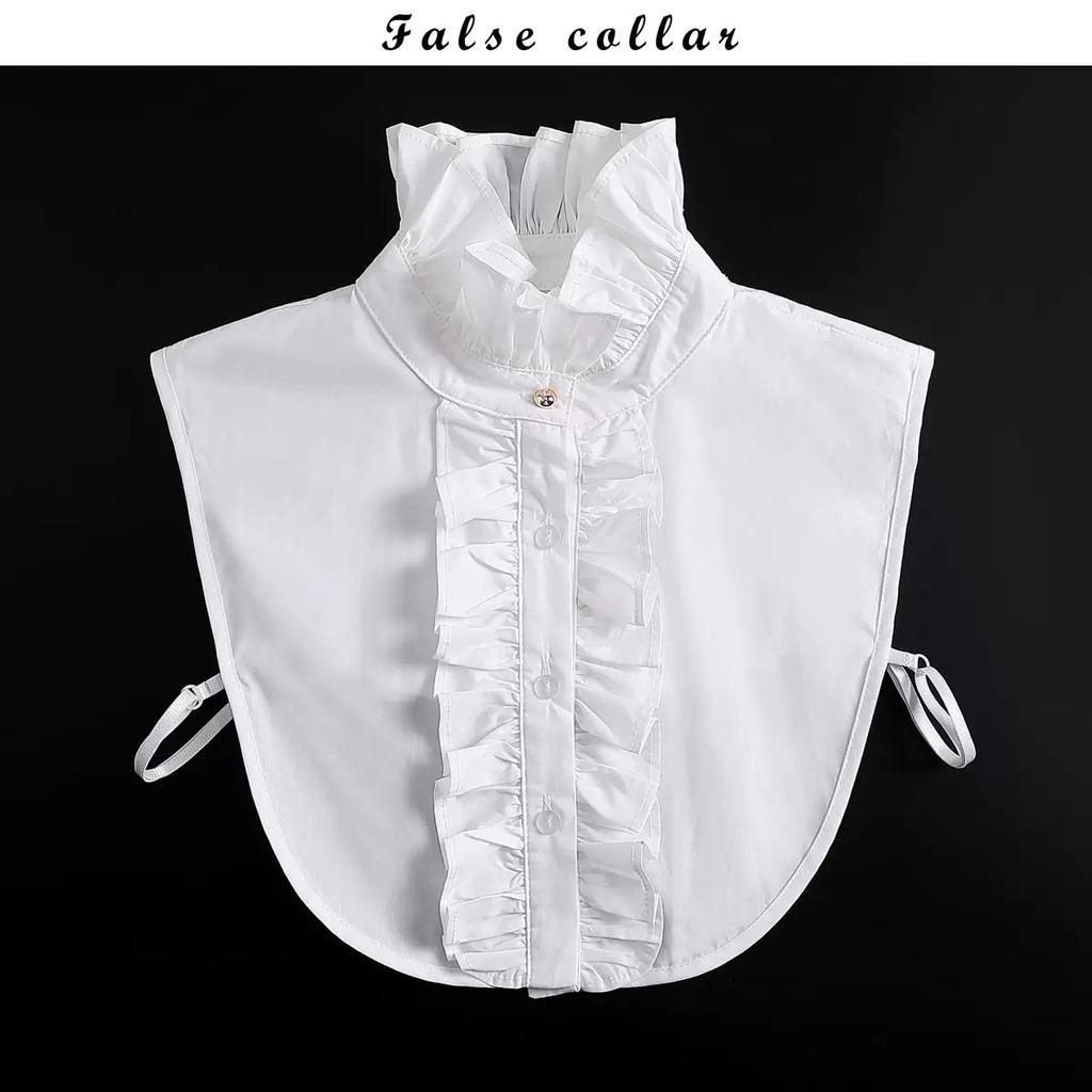 Fashion Half Shirt Style Fake Collar for Women Stand Detachable Collar Fake Girls Vintage Lace Ladies False Blouse Collar Decor