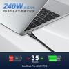 ZIKNYDO USB 4 на Thunderbolt 4 40 Гбит/с Кабель для передачи данных, видео, зарядки 240 Вт, совместимый с Thunderbolt iPhone 16 eGPU, 1 м, USB-C кабель, USB-C и USB-C 8K/4K