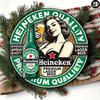 Винтажная металлическая пивная вывеска Настенное искусство Heineken Рустик Декор для Кафе Бара Кухни