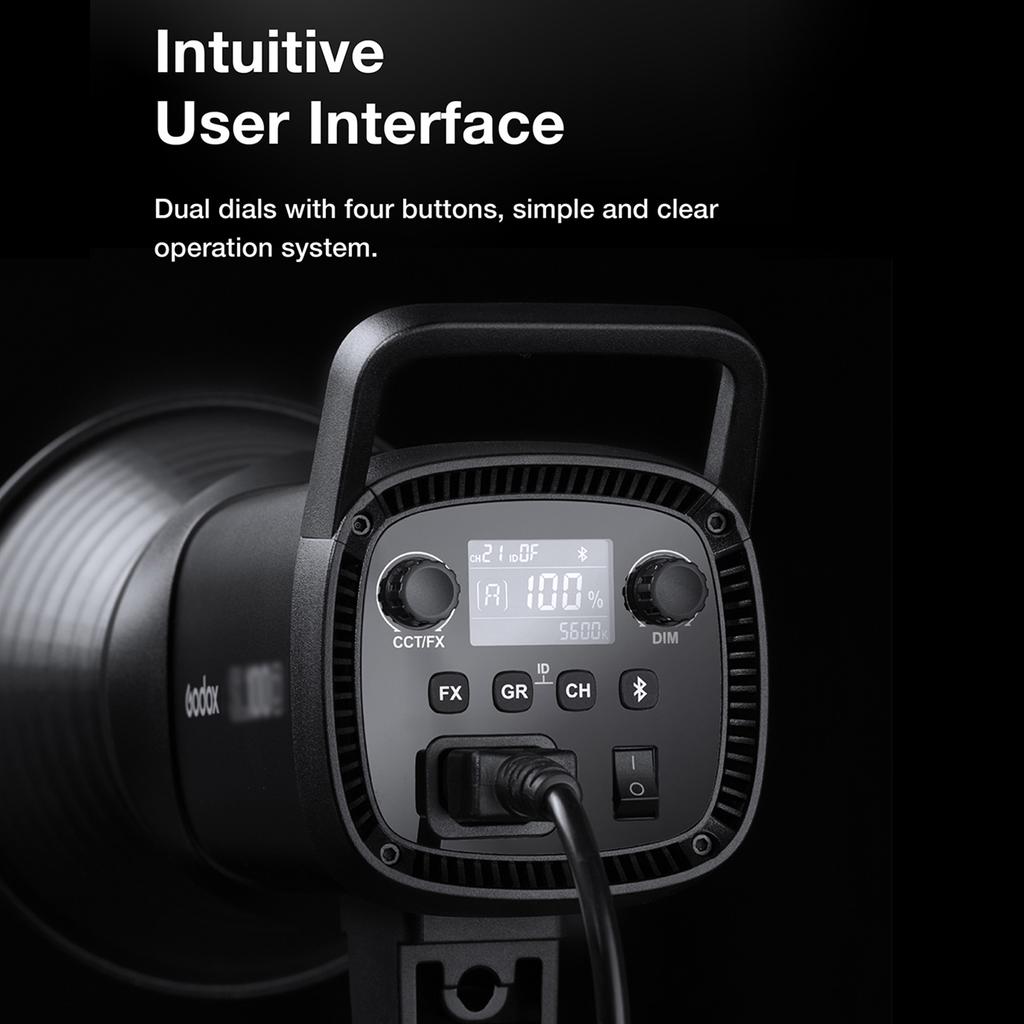 Компактный светодиодный светильник Godox SL100D для видеосъемки, заполняющий свет для фотосъемки, 100 Вт, 5600 К, встроенная подсветка с 8 эффектами