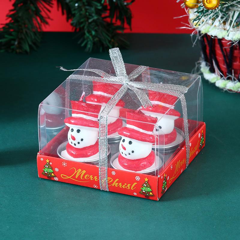 New Christmas Candle Set Souvenir Venue Decoration Small Ornaments Atmosphere Candle Light Small Gift