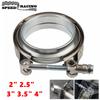 2" 2.5" 3" 3.5" 4" V-Band Clamp With Flange Male Female Stainless Steel Fit for Exhaust System, Turbocharger, Downpipe, Muffler