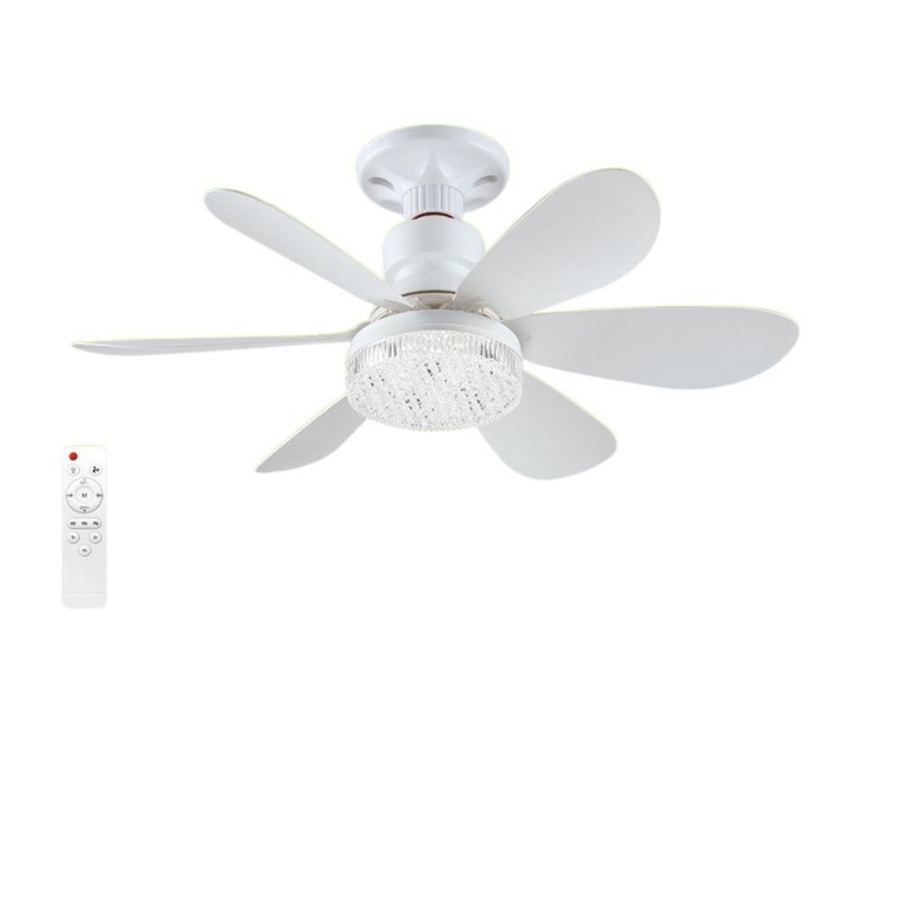 Modern 2 in 1 Ceiling Fan Light Remote Control Wind Speed Adjustable Electric Cordless Fan Quiet Universal Ceiling Lamp Kitchen