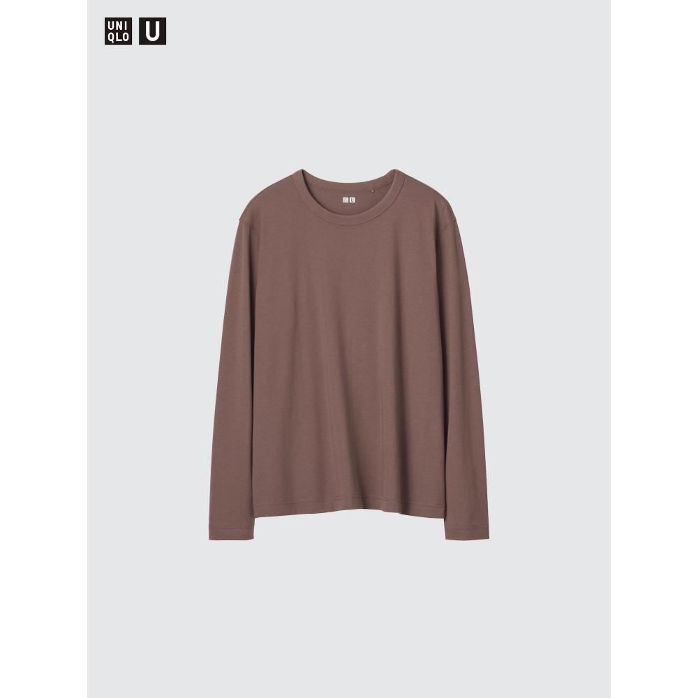 Uniqlo Япония Supima Хлопок Футболка с длинным рукавом