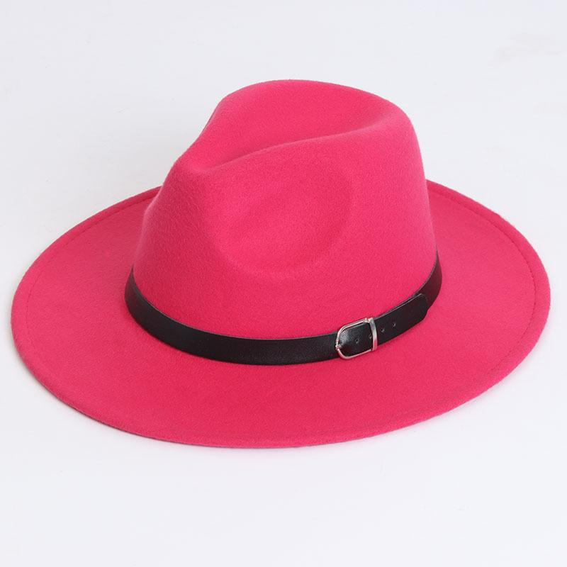 Трансграничные источники Amazon шляпа с плоским верхом однотонная фетровая шляпа британская ретро-шикарная шляпа мужская и женская шляпа джентльмена с широкими полями