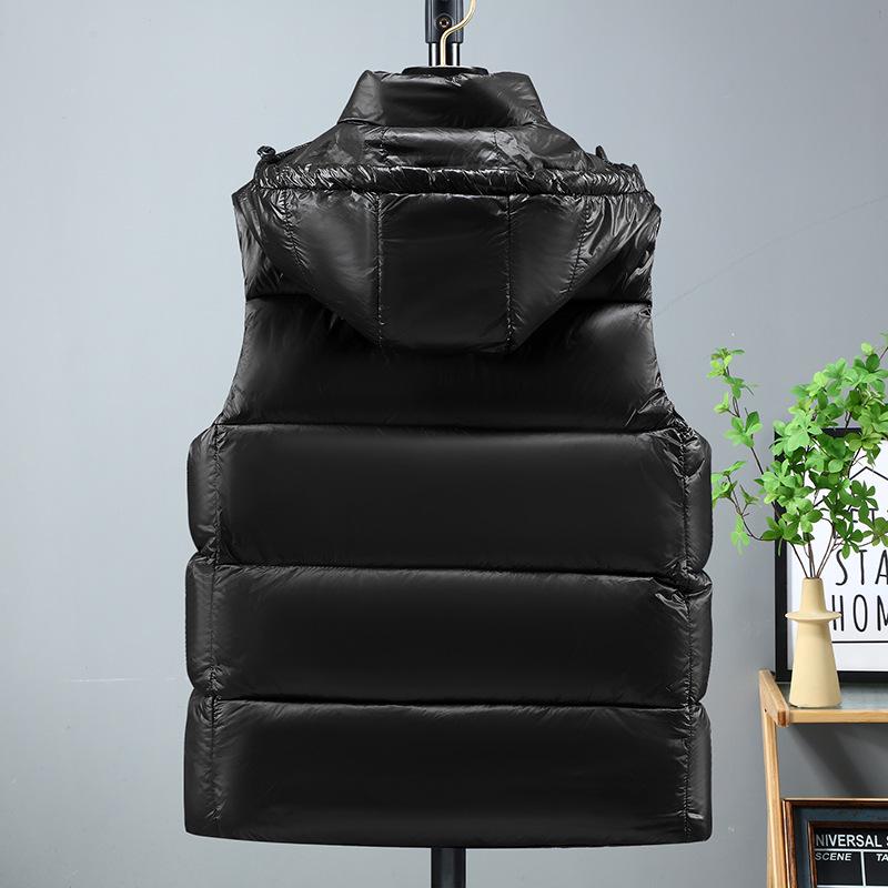 Унисекс 2024 Черный Золотой Пуховый Жилет: Повседневный, утолщенный, модный жилет