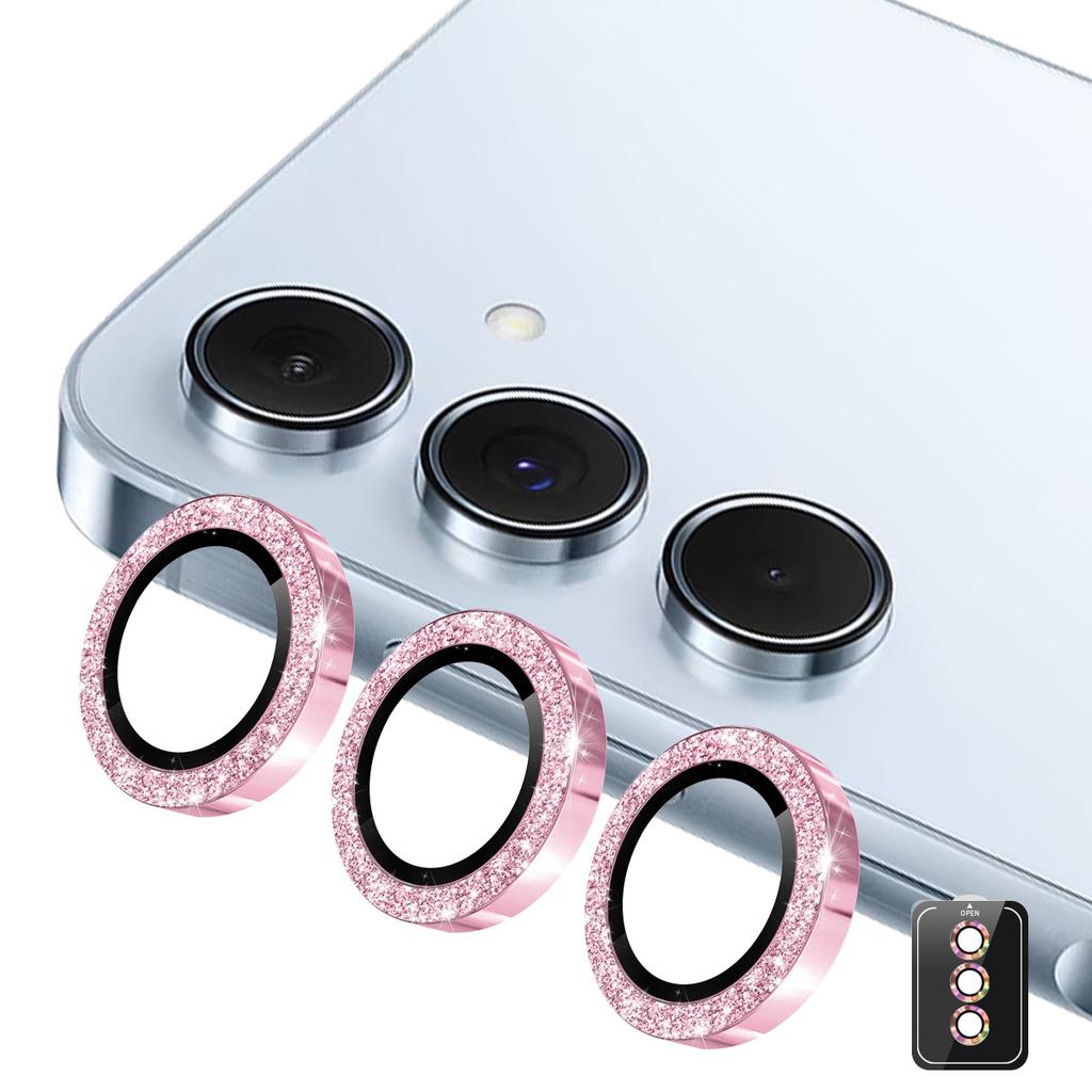 For Samsung Galaxy A35 5G/Galaxy A55 5G Camera Lens Protector ENKAY Hat-Prince Glitter Decor Tempered Glass Lens Film