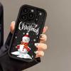 Merry Christmas Cartoon Snowmen Silicone Phone Case For iPhone 16 15 14 13 12 11 Pro Max XS Max X XR 8 7 Plus SE3 Soft Shockproof Bumper Back Cover