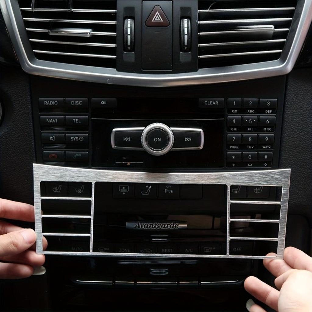 For Mercedes-Benz E-Class W213 2016-2023 E200L E260L E300L Center Control Panel Decorative Frame Anti-Fade Polished Surface Self-Adhesive No Drilling