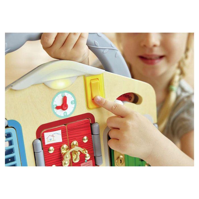 Jeu de verrouillage et clé - HAPE - 87-1111 - Bois - 10 cm x 5 cm x 2 cm - Éducatif