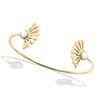 [Q6820] - Gold Plated Bracelet 'Cleopatra' White Gold (fans) - 58 Mm - 20x13 Mm