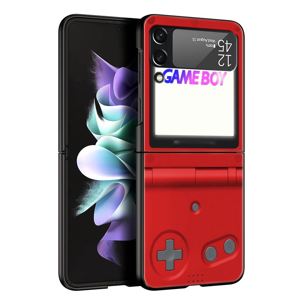 Для Samsung Galaxy Z Flip 3 4 5 Жесткий Черный Складной ПК Чехол для Телефона Gameboy Мальчик Flip Игра Для Samsung Z Flip3 Чехол Защитный Корпус