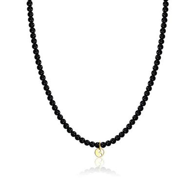 [ELLE Jewelry] Ожерелье с камнем черный оникс ELBRNN228