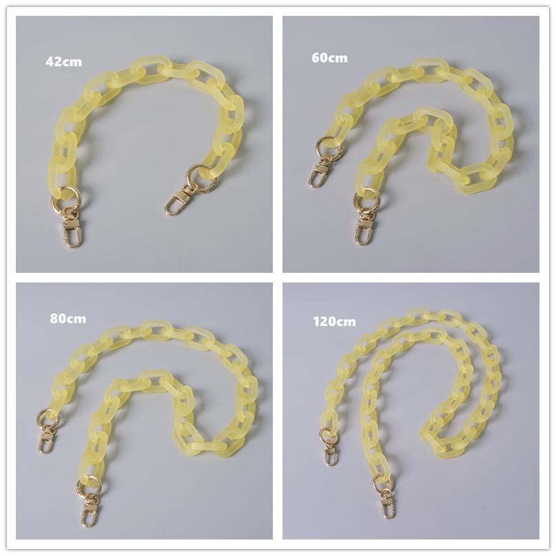 Новая модная женская сумка, аксессуар, съемные детали, сменная цепочка, милый матовый ремешок, женская акриловая цепочка на плечо с ручкой