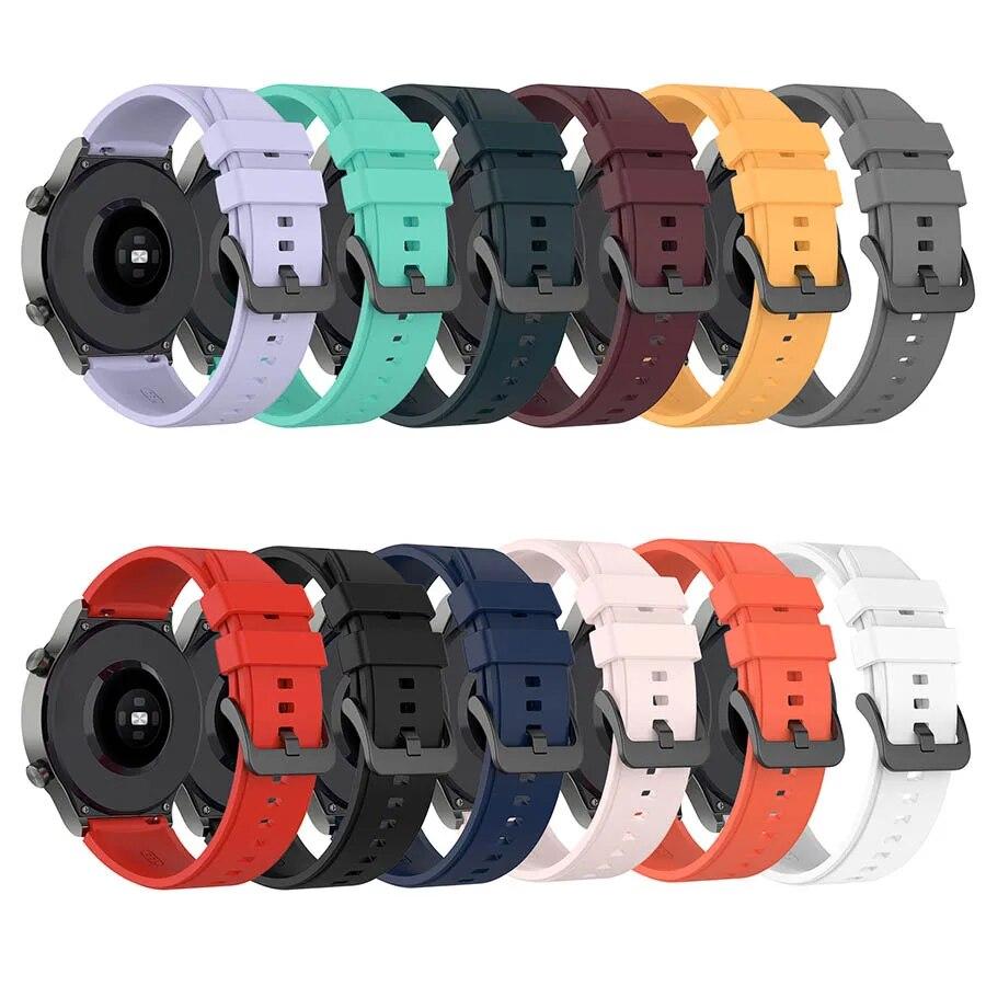 22mm Official Silicone Band For Huawei Watch Gt 2 GT 3 Pro Sports Watchband For Huawei Gt2 GT3 Pro Wrist Straps Replace Bracelet