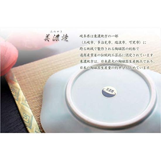 Butsuendo Brand: Japanese Buddhist Altar Supplies [Mino Ware: Lotus Leaf Offering Plate (Ceramic)] for Obon, Memorial Day, Buddhist Altar, Offerings,