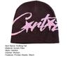 Winter Knitting Hat Letter Print Windproof Warm Hat Soft Elastic Design Brimless Autumn Winter Hat Outdoor Wear