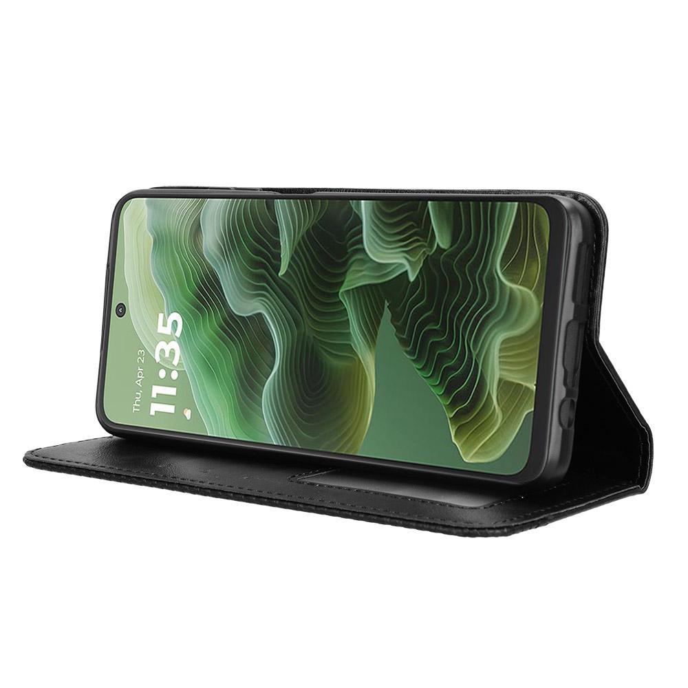 Кожаный чехол-кошелек с подставкой для Motorola Moto G35 5G, чехол для телефона с ретро-текстурой