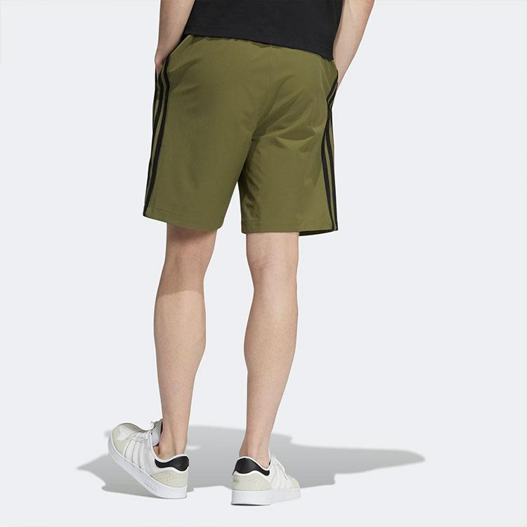 Adidas Повседневные тканые шорты в полоску с логотипом Neo, мужские брюки темно-оливково-зеленого цвета HD4715