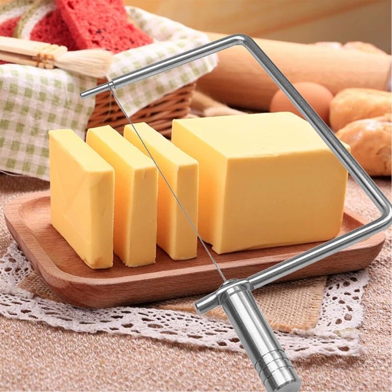 Sturdy Iron Cheese Cutter Sturdy Cheese Slicer Wire for Kitchen Perfect for Slicing Cheese Butter Fruits and Vegetables