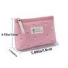 1Pc Floral Prints Rectangle Coin Purse Cute Cosmetic Bag Small Storage Bags Canvas Toiletry Organizer Purse