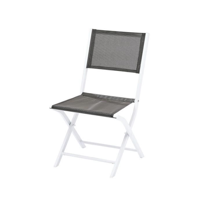 Lot de 2 chaises Modulo structure aluminium coloris blanc Wilsa Garden