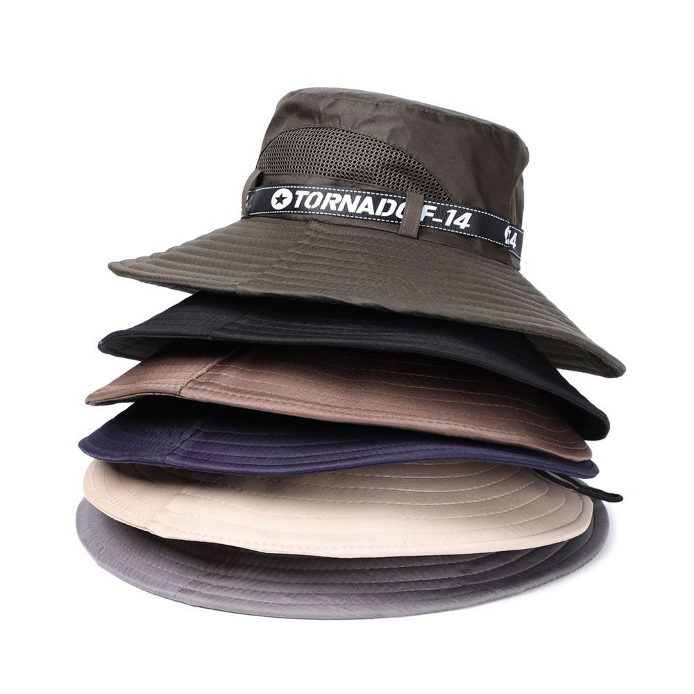 Fishing Camping Hiking Sombrero Summer Wide Brim Bucket Hat Sun Hat UV Protection Cap